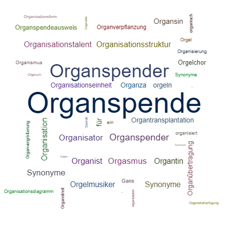 Ein anderes Wort für Organspende - Synonym Organspende