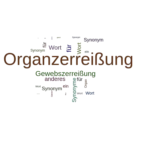 Ein anderes Wort für Organzerreißung - Synonym Organzerreißung