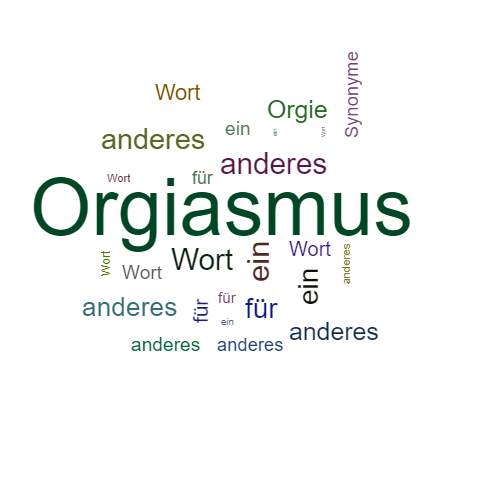 Ein anderes Wort für Orgiasmus - Synonym Orgiasmus