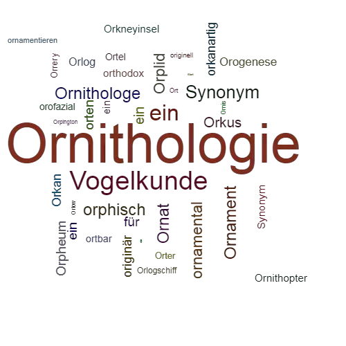 Ein anderes Wort für Ornithologie - Synonym Ornithologie