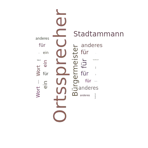 Ein anderes Wort für Ortssprecher - Synonym Ortssprecher