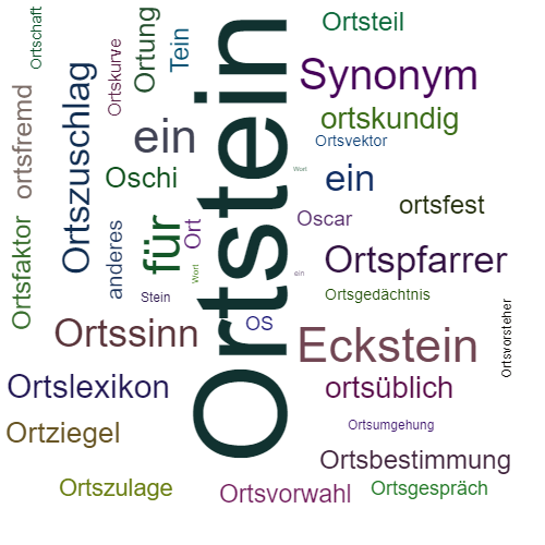 Ein anderes Wort für Ortstein - Synonym Ortstein