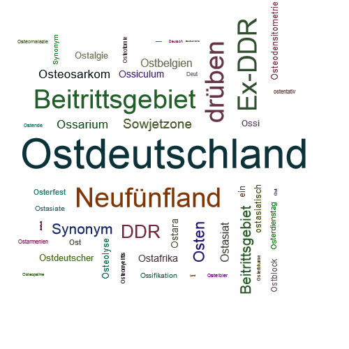 Ein anderes Wort für Ostdeutschland - Synonym Ostdeutschland