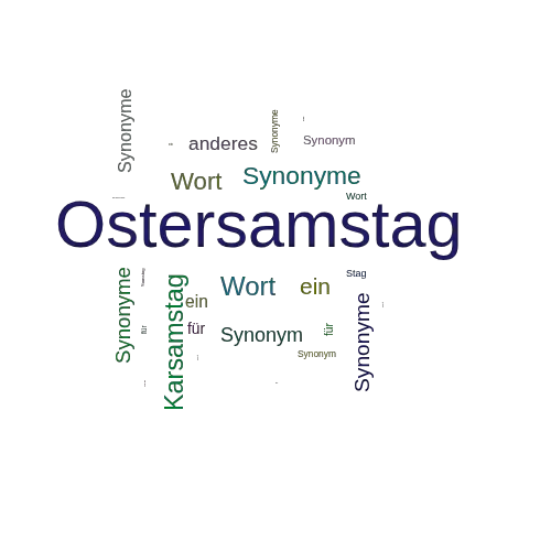 Ein anderes Wort für Ostersamstag - Synonym Ostersamstag