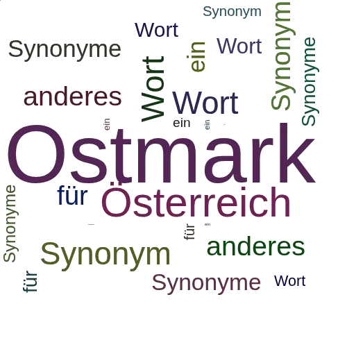 Ein anderes Wort für Ostmark - Synonym Ostmark
