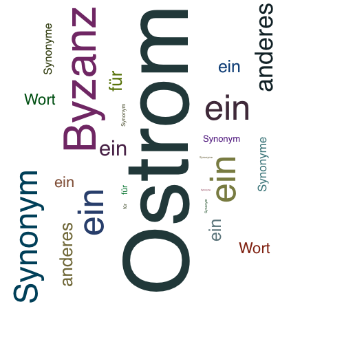 Ein anderes Wort für Ostrom - Synonym Ostrom