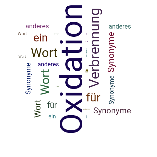 Ein anderes Wort für Oxidation - Synonym Oxidation