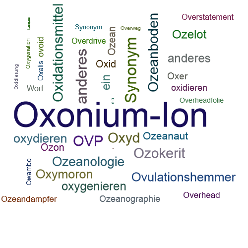 Ein anderes Wort für Oxonium - Synonym Oxonium