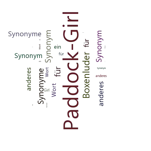 Ein anderes Wort für Paddock-Girl - Synonym Paddock-Girl