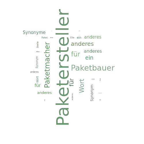 Ein anderes Wort für Paketersteller - Synonym Paketersteller