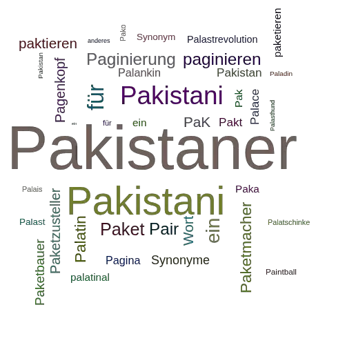 Ein anderes Wort für Pakistaner - Synonym Pakistaner