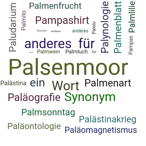 Ein anderes Wort für Palsamoor - Synonym Palsamoor