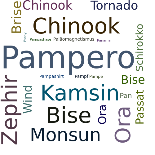 Ein anderes Wort für Pampero - Synonym Pampero