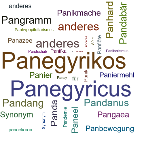 Ein anderes Wort für Panegyrikus - Synonym Panegyrikus