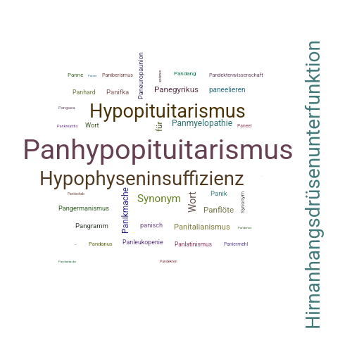 Ein anderes Wort für Panhypopituitarismus - Synonym Panhypopituitarismus