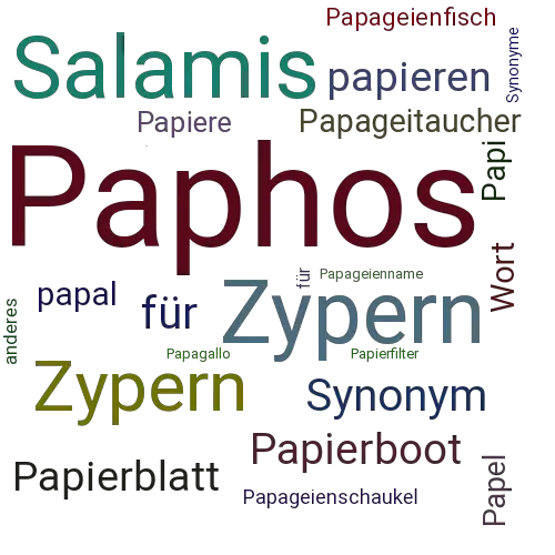 Ein anderes Wort für Paphos - Synonym Paphos