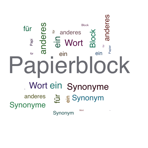 Ein anderes Wort für Papierblock - Synonym Papierblock