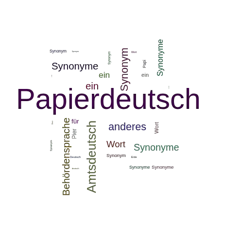 Ein anderes Wort für Papierdeutsch - Synonym Papierdeutsch