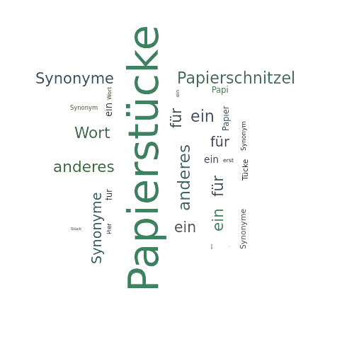 Ein anderes Wort für Papierstücke - Synonym Papierstücke