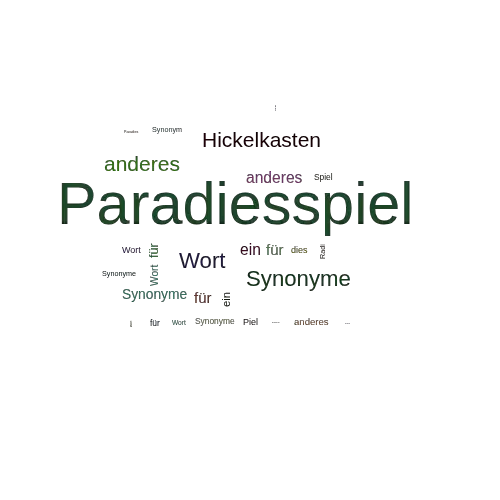 Ein anderes Wort für Paradiesspiel - Synonym Paradiesspiel