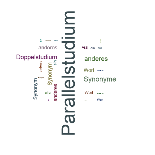 Ein anderes Wort für Parallelstudium - Synonym Parallelstudium