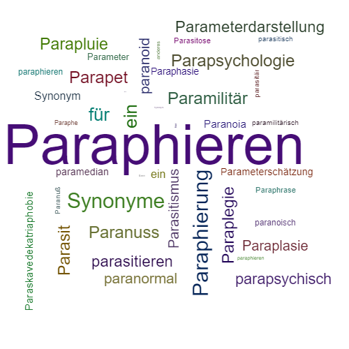 Ein anderes Wort für Paraphieren - Synonym Paraphieren