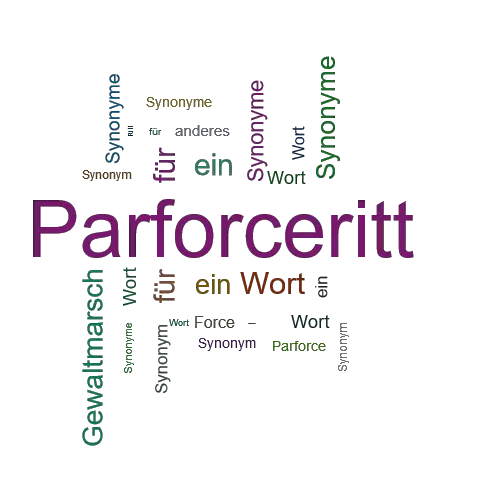 Ein anderes Wort für Parforceritt - Synonym Parforceritt