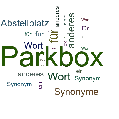 Ein anderes Wort für Parkbox - Synonym Parkbox