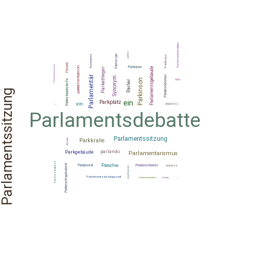 Ein anderes Wort für Parlamentsdebatte - Synonym Parlamentsdebatte