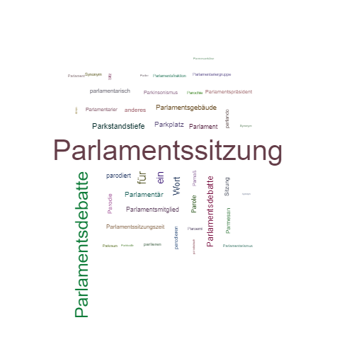 Ein anderes Wort für Parlamentssitzung - Synonym Parlamentssitzung
