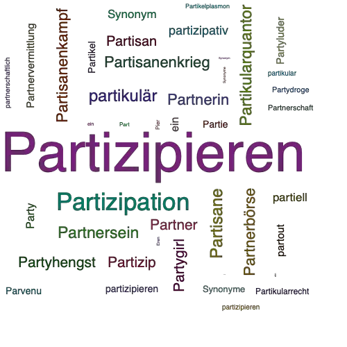 Ein anderes Wort für Partizipieren - Synonym Partizipieren