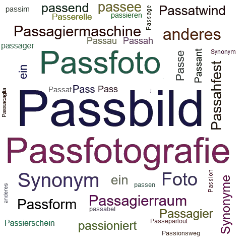 Ein anderes Wort für Passbild - Synonym Passbild