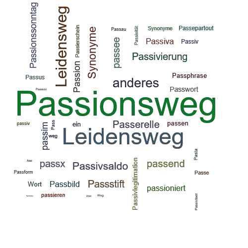 Ein anderes Wort für Passionsweg - Synonym Passionsweg