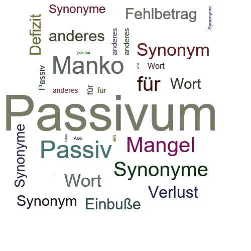 Ein anderes Wort für Passivum - Synonym Passivum