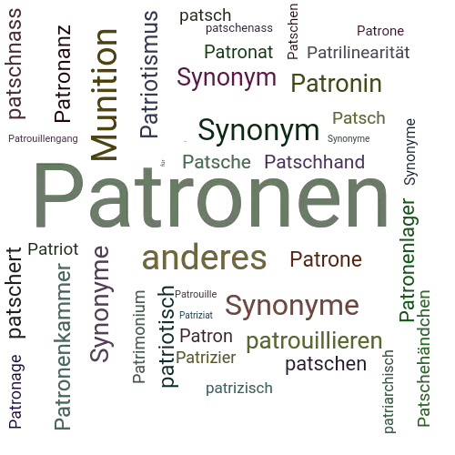 Ein anderes Wort für Patronen - Synonym Patronen