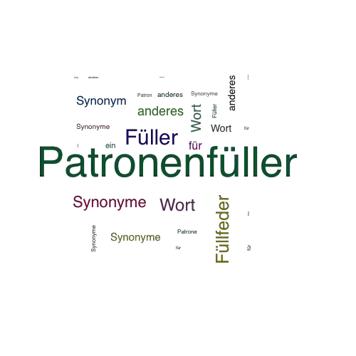 Ein anderes Wort für Patronenfüller - Synonym Patronenfüller