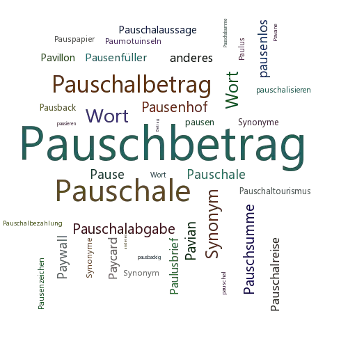 Ein anderes Wort für Pauschbetrag - Synonym Pauschbetrag