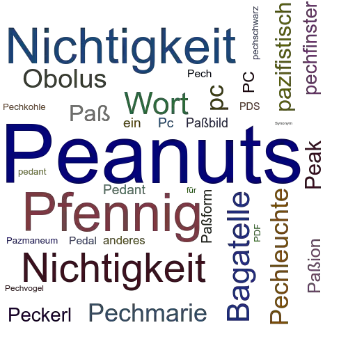 Ein anderes Wort für Peanuts - Synonym Peanuts
