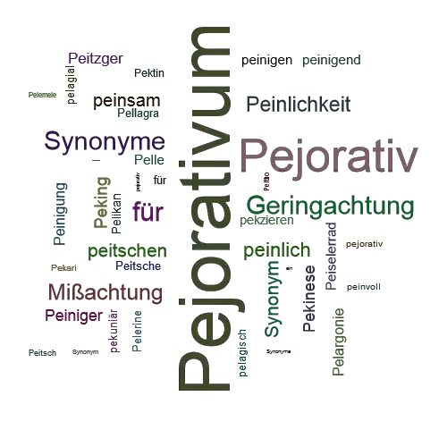 Ein anderes Wort für Pejorativum - Synonym Pejorativum