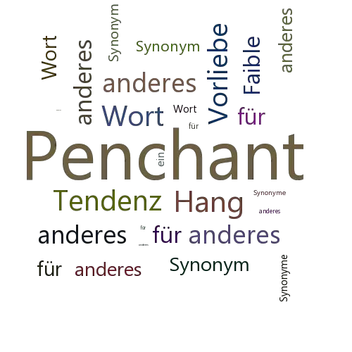 Ein anderes Wort für Penchant - Synonym Penchant