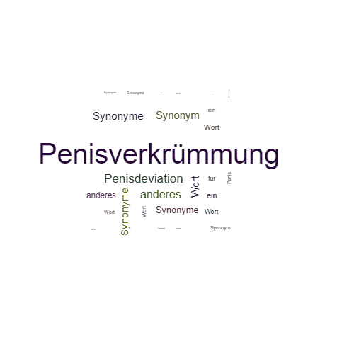 Ein anderes Wort für Penisverkrümmung - Synonym Penisverkrümmung