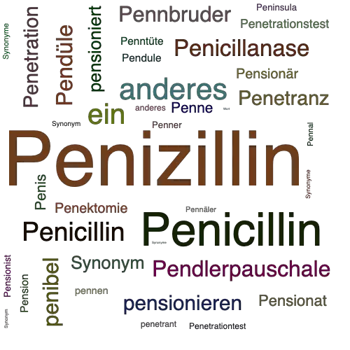 Ein anderes Wort für Penizillin - Synonym Penizillin