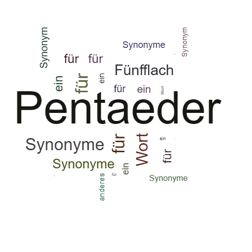 Ein anderes Wort für Pentaeder - Synonym Pentaeder