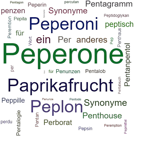 Ein anderes Wort für Peperone - Synonym Peperone