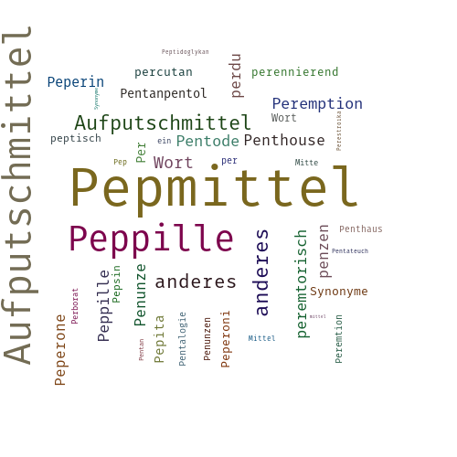 Ein anderes Wort für Pepmittel - Synonym Pepmittel