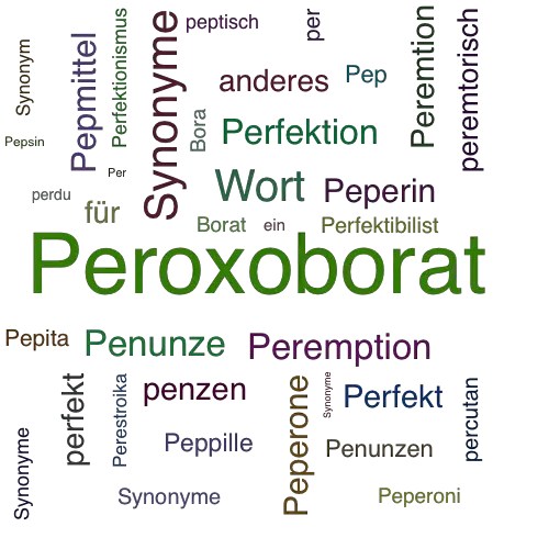Ein anderes Wort für Perborat - Synonym Perborat