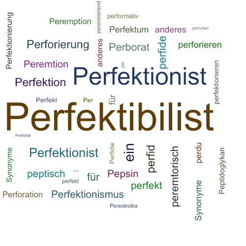 Ein anderes Wort für Perfektibilist - Synonym Perfektibilist
