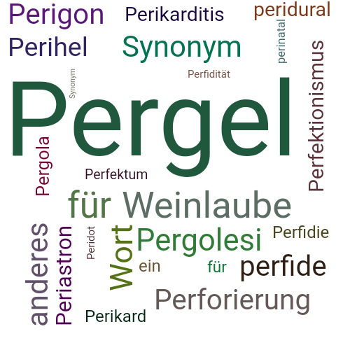 Ein anderes Wort für Pergel - Synonym Pergel