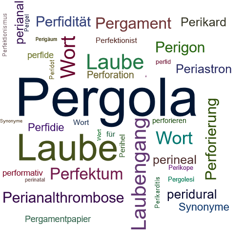 Ein anderes Wort für Pergola - Synonym Pergola