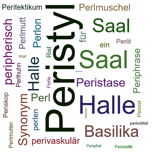 Ein anderes Wort für Peristyl - Synonym Peristyl